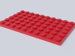 lego brick collection - flat bricks 3D Model