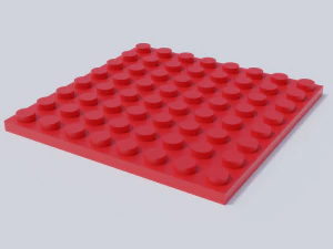lego brick collection - flat bricks 3D Model