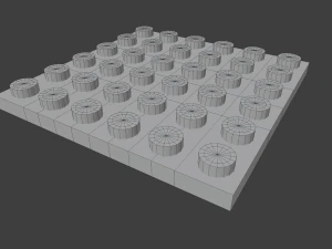 lego brick collection - flat bricks 3D Model