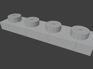 lego brick collection - flat bricks 3D Model