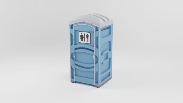 portable toilet 3D Model .c4d .max .obj .3ds .fbx .stl .blend 