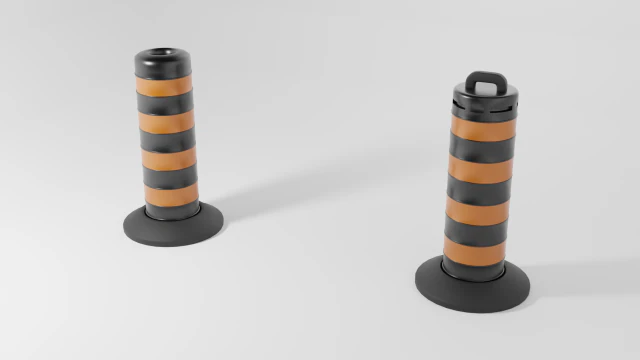 traffic barrels collection 3D Model .c4d .max .obj .3ds .fbx .stl .blend
