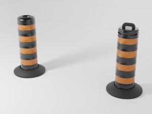 traffic barrels collection 3Dモデル