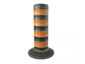 traffic barrels collection 3D Model