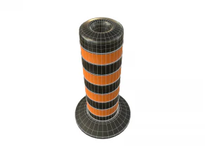 traffic barrels collection 3D Model