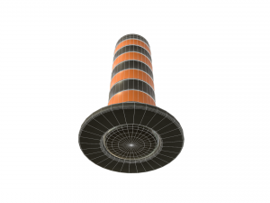 traffic barrel Model 3D