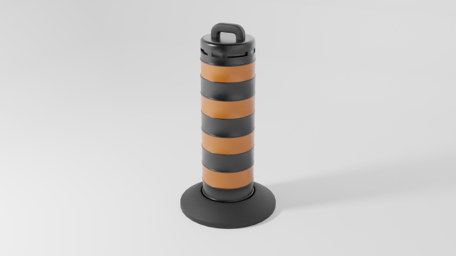 traffic barrel 2 3D 模型 .c4d .max .obj .3ds .fbx .stl .blend