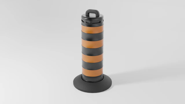 traffic barrel 2 3D Model .c4d .max .obj .3ds .fbx .stl .blend 