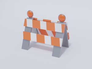 traffic barrier Modelo 3D