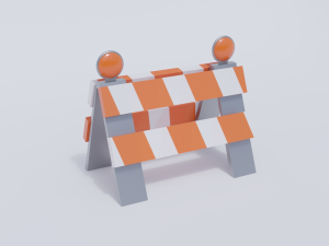traffic barrier Modelo 3D