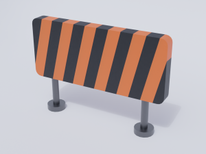 hurdle traffic barrier Modelo 3D