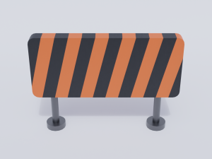 hurdle traffic barrier 3D 모델