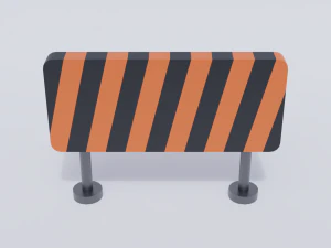 hurdle traffic barrier 3D Model