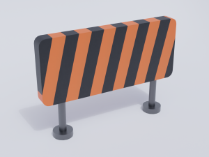 hurdle traffic barrier 3D 모델