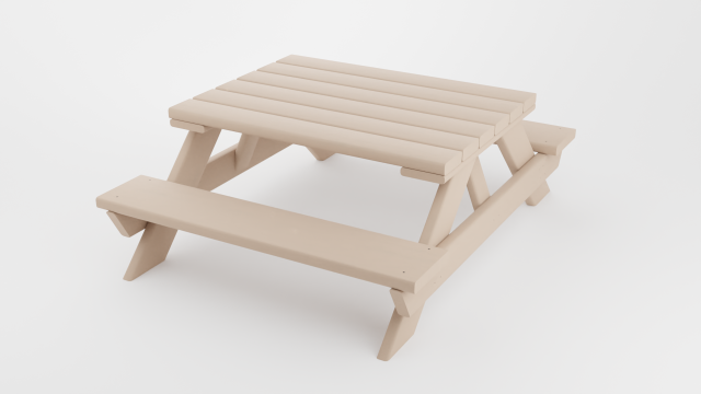 outdoor picnic table Model 3D .c4d .max .obj .3ds .fbx .stl .blend 