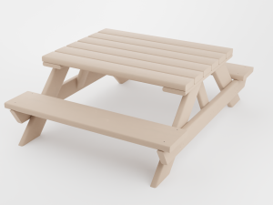 outdoor picnic table 3D मॉडल