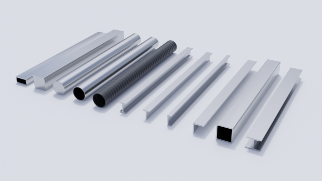 steel pipes and beams collection Modelo 3D .c4d .max .obj .3ds .fbx .stl .blend 