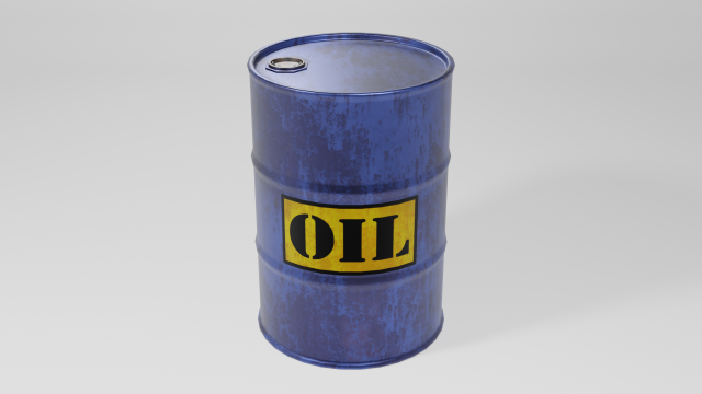 industrial oil drum 3D Model .c4d .max .obj .3ds .fbx .stl .blend 