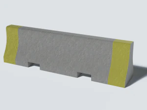 concrete barrier collection 3D Model