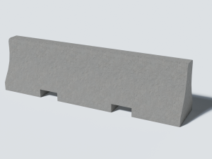 concrete barrier collection 3D मॉडल
