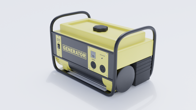 portable generator Model 3D .c4d .max .obj .3ds .fbx .stl .blend 