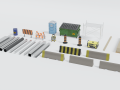 construction props collection Modelo 3D