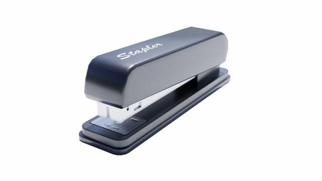 low poly office stapler 3Dモデル .c4d .max .obj .3ds .fbx .stl .blend 