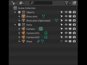 binoculars collection 3D Model