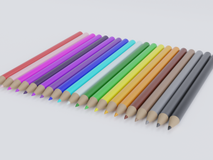 pencil crayons 3D मॉडल