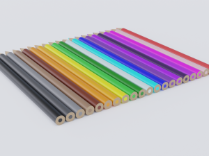 pencil crayons 3Dモデル