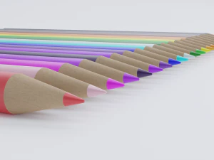 crayons de couleur Modèle 3D