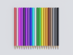 pencil crayons 3Dモデル