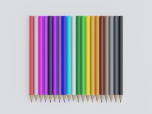 crayons de couleur Modèle 3D