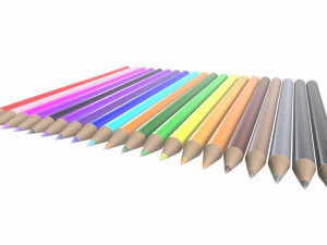 crayons de couleur Modèle 3D