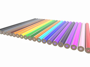 crayons de couleur Modèle 3D