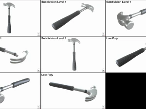 martello di metallo Modello 3D