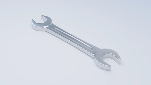 double open ended wrench 3D Model .c4d .max .obj .3ds .fbx .stl .blend 