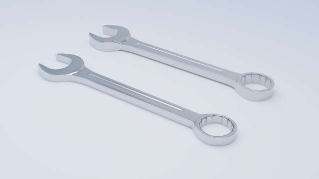 combination wrench 3D Модель .c4d .max .obj .3ds .fbx .stl .blend 