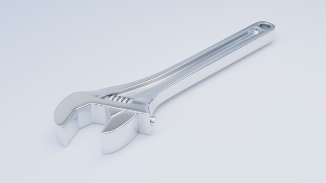 adjustable wrench Model 3D .c4d .max .obj .3ds .fbx .stl .blend 