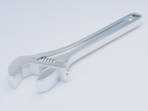 adjustable wrench Model 3D