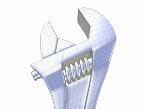 adjustable wrench Model 3D