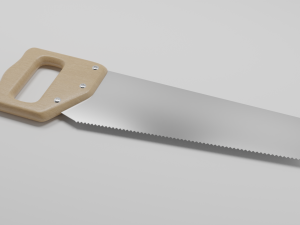 wooden hand saw 3D मॉडल
