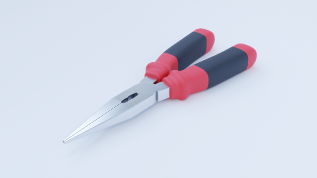 needle nose pliers Modello 3D .c4d .max .obj .3ds .fbx .stl .blend 