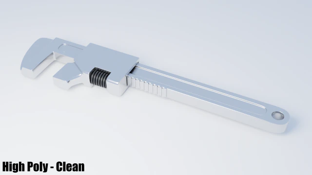 monkey wrench 3D Model .c4d .max .obj .3ds .fbx .stl .blend 