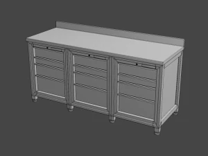 banco de trabajo Modelo 3D