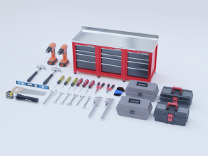 tools and workbench collection Model 3D