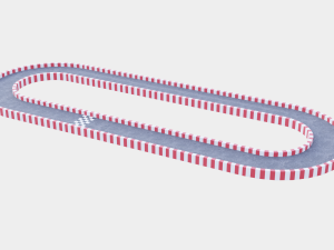 racetrack segments collection 3D Model