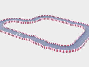 racetrack segments collection 3D Model