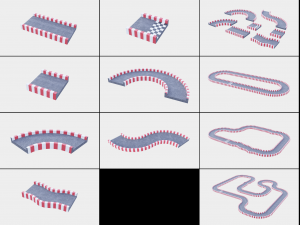 racetrack segments collection 3D Model