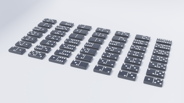domino tile collection 3D Модель .c4d .max .obj .3ds .fbx .stl .blend 